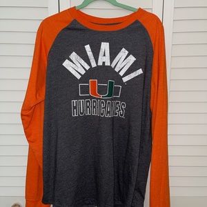 Men's Miami Hurricanes Long-Sleeve t shirt XL